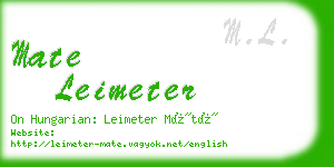 mate leimeter business card